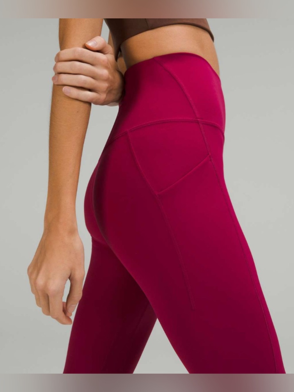 Lululemon Align High-Rise Leggings Pant with Pockets 25" Pomegranate - Picture 2 of 6